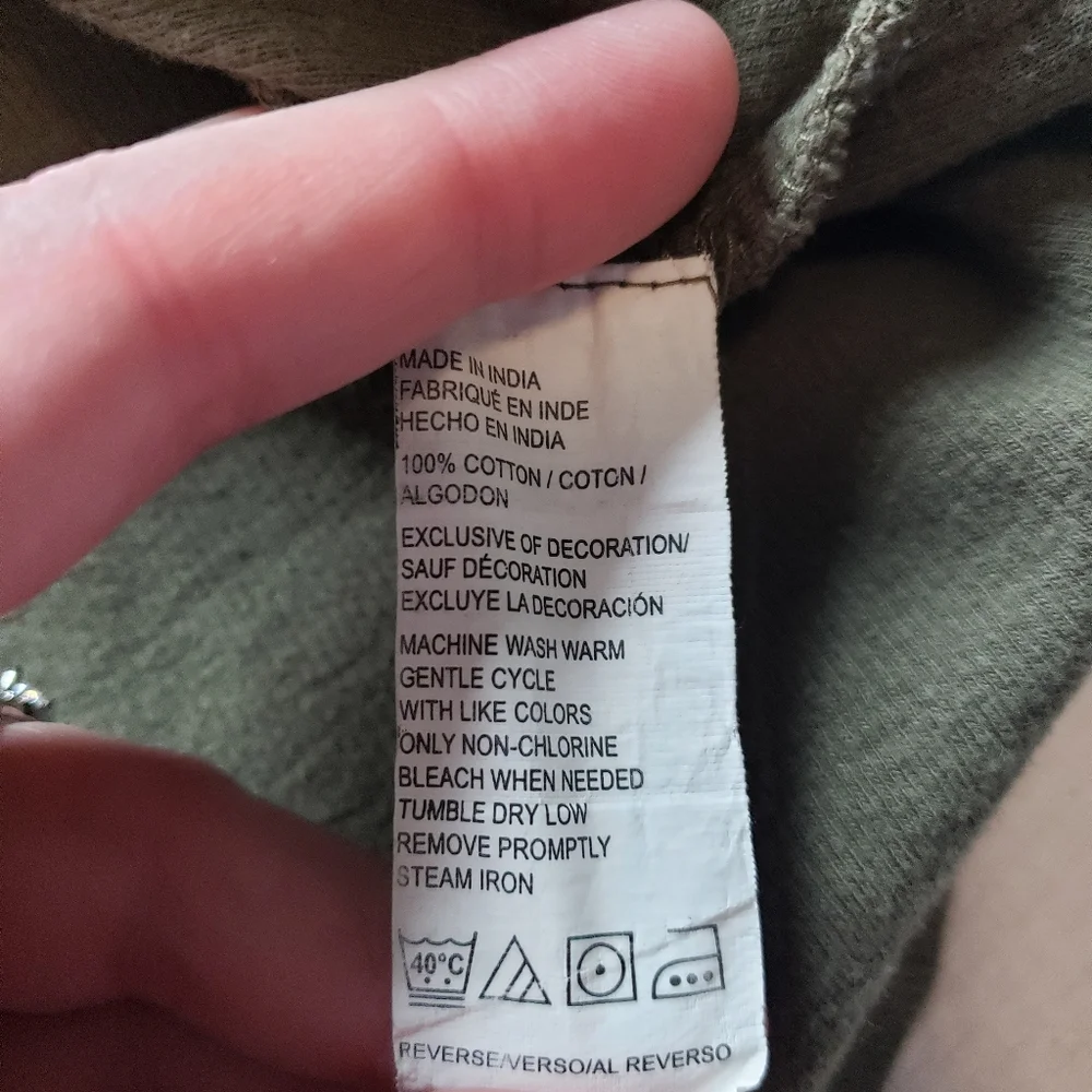 Izod Quarter Zip Long Sleeve Pullover, Grey & Olive Green, Men's XL - Picture 4 of 9